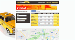 Desktop Screenshot of cenytaxi.cz